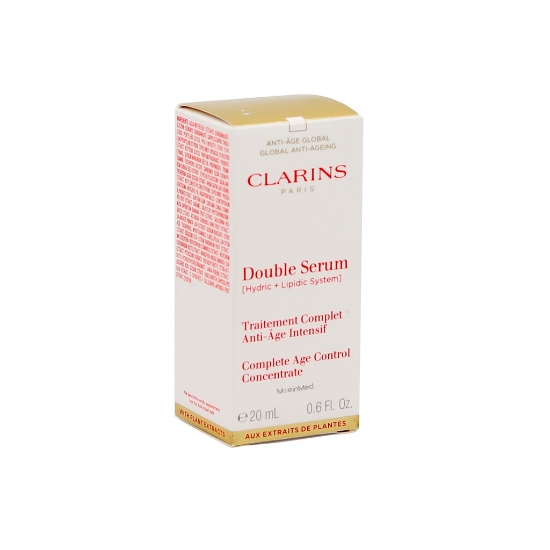 تصویر  هوم کر  کلارنس دابل سرم ضدچروک Double Serum Complete Age Control Concentrate 20ml
