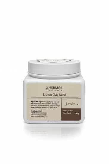 تصویر  هرموس ماسک خاک رس قهوه ای Brown Clay Face Mask  300g