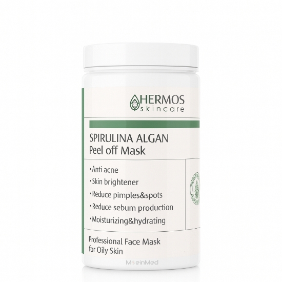 تصویر  هرموس ماسک لاتکسی جلبک اسپیرولینا Spinulina Algan Peel Off Mask  300g
