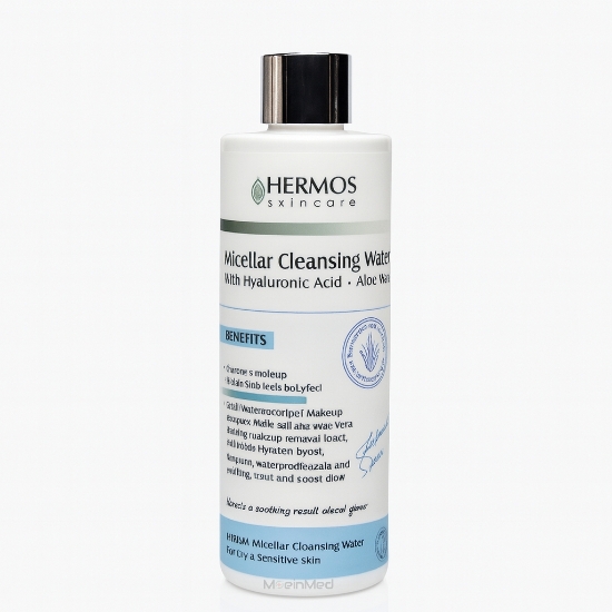 تصویر  هرموس میسلار واتر هیالورونیک اسید + آلوورا Micellar Cleansing Water  350ml