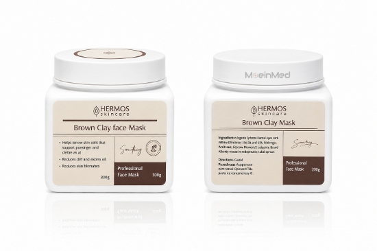 تصویر  هرموس ماسک خاک رس قهوه ای Brown Clay Face Mask  300g