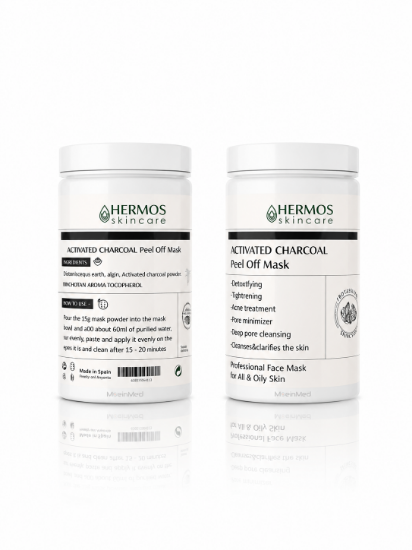 تصویر  هرموس ماسک لاتکسی ذغال اکتیو Activated Charcoal Peel Off Mask  300g