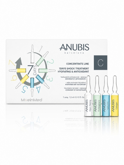 تصویر  آنوبیس پک هفت روز شوک (آبرسان،آنتی اکسیدن،تغذیه کننده) 7 Days Shock Treatment Hydrating & Antioxidant  7amp1.5 ml
