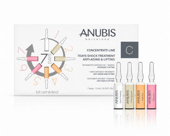 تصویر  آنوبیس پک هفت روز شوک جوانساز و فرم دهنده صورت 7 Days Shock Treatment Anti-Aging & Lifting  7amp1.5 ml