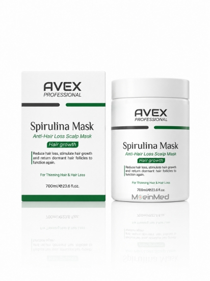 تصویر  آوکس ماسک اسپیرولینا ضدریزش Spirulina Mask Avex 700gr