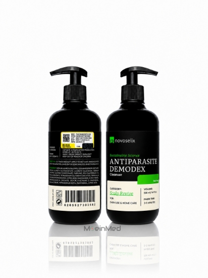 تصویر  نووسليکس شوینده دمودکس و انگل و شپش Antiparasite & Demodex Cleanser S8 500ml
