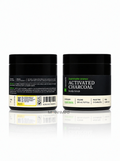 تصویر  نووسليکس اسکراب اسکالپ ذغال اکتیو Actvated Charcoal Detox D6 500ml