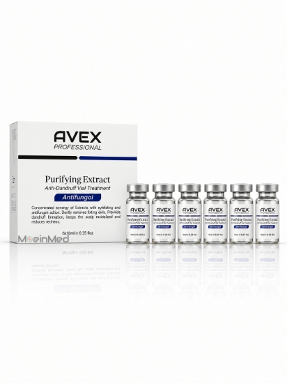 تصویر  آوکس ویال آنتی دندورف ضدشوره Purifying Extract Anti Dandruff Vial Treatment Avex 6x10ml