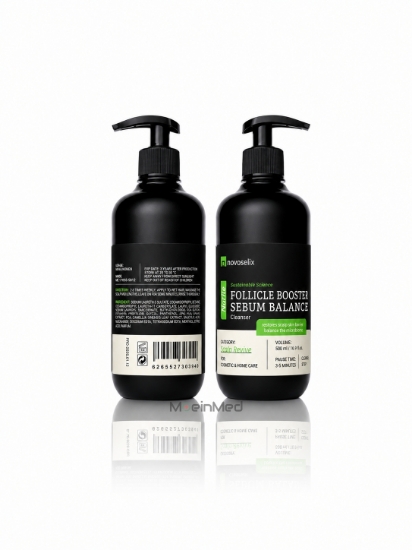 تصویر  نووسليکس شوینده تنظیم چربی کف سر و تقویت فولیکول گزنه Follicle  Booster Sebum Balance Cleanser S7 500ml