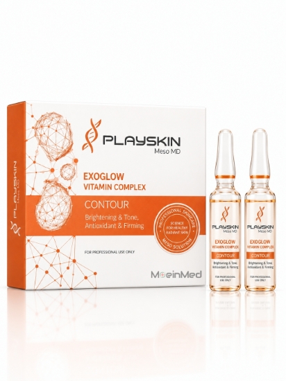 تصویر  پلی اسکین کوکتل اگزو گلو،روشن کننده و آبرسان Exosome & Liposome Technology Exoglow Vitamin Complex 1*3ml
