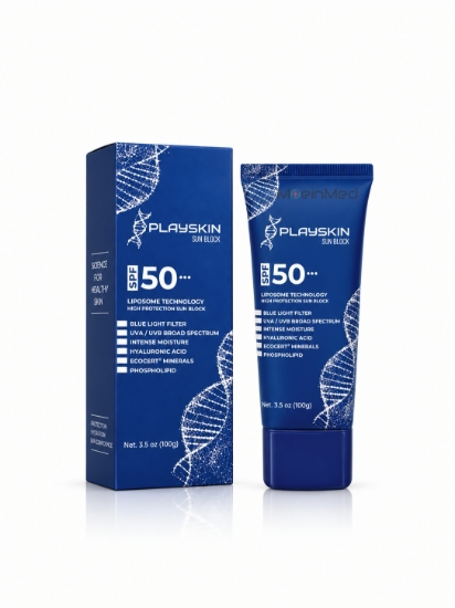 تصویر  پلی اسکین ضدآفتاب مینرال انواع پوست Liposome Technology Sun Block SPF 50 100ml