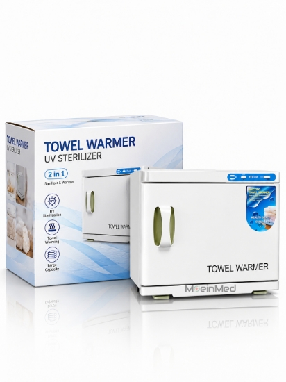 تصویر  دستگاه UV استریل مدل یخچالی 2 کاره Sterilizer & Towel Warmer Cabinet