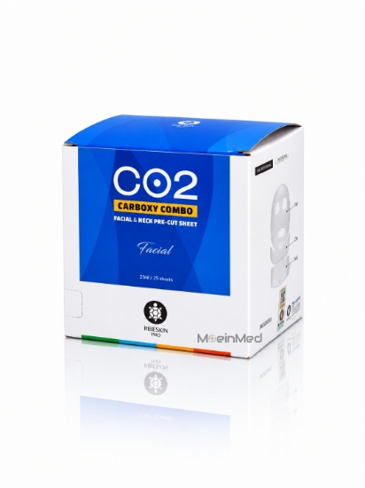 تصویر  شیت ماسک کربوکسی ریب اسکین 25 نفری Ribeskin CO2 Carboxy Therapy Mask Sheets